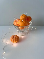 Tangerine scented candles, handmade, for gifts, for decoration