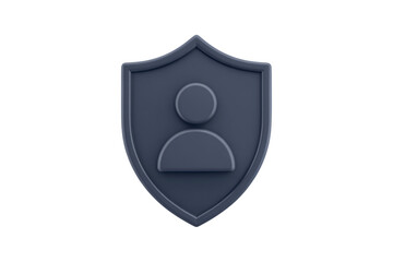Professional 3D icon representing personal data security and user privacy protection, ideal for digital safety campaigns