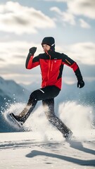 Winter Sports Jacket Action Shot