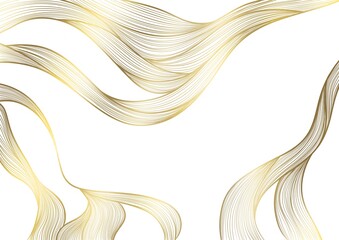 Elegant gold line wave abstract background 