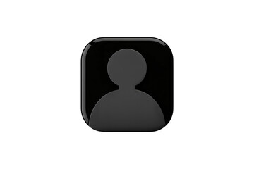 Modern user profile icon representing identity, anonymity, and personal data for digital applications and profiles