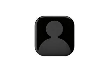 Modern user profile icon representing identity, anonymity, and personal data for digital applications and profiles