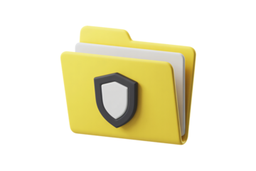 Secure digital folder icon symbolizing data protection and confidential information storage for modern business and online safety