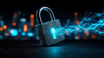 Padlock with digital circuit for security