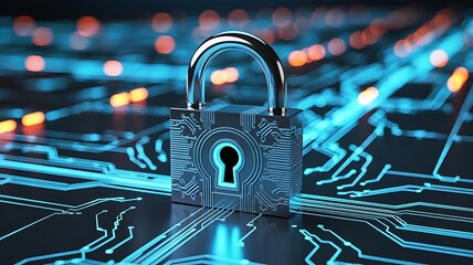 Padlock with digital circuit for security