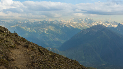 View of Caucasus Mountains in Arkhyz, Russia
