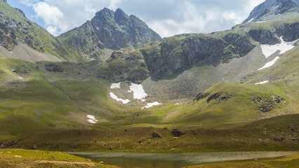 View of Caucasus Mountains in Arkhyz, Russia