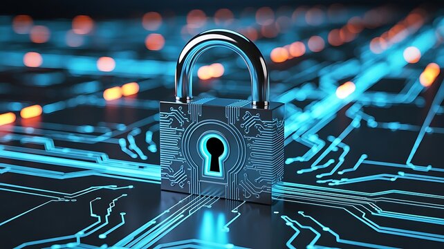 Padlock with digital circuit for security