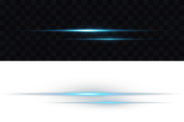 Png Glowing horizontal blue light line with radiant shine and beam effect. Blue optical lens flares light moving from left to right. Blue line light glow with sparkle and flare shine. Laser beams png.