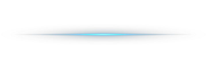 Horizontal Rays of blue light on transparent background. Horizontal turquoise neon streak effect isolated on transparent background. Blue line light glow with sparkle and flare shine. Laser beams png.