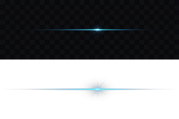 Png Glowing horizontal blue light line with radiant shine and beam effect. Optical lens flare effect. Futuristic energy streak with shimmer, flare, and neon glow. Laser beams png. Png illustration.