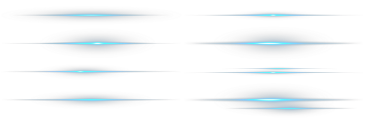 Blue optical lens flares light moving from left to right. Optical lens flare effect. Light Leak, flash lights. Png illustration. Collection of blue light effects and horizontal lines. Laser beams png.