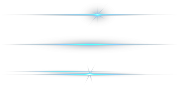 Horizontal turquoise neon streak effect isolated on transparent background. Collection of blue light effects and horizontal lines. Png illustration. Blue line light glow with sparkle and flare shine. - Powered by Adobe