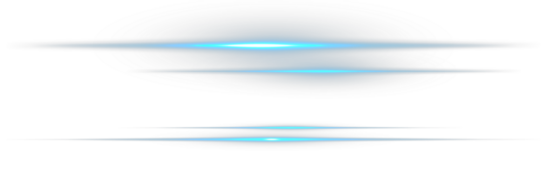 Magic flash laser strip divider with glitter shimmer design. Horizontal Rays of blue light on transparent background. Optical lens flare effect. Collection of blue light effects and horizontal lines. - Powered by Adobe