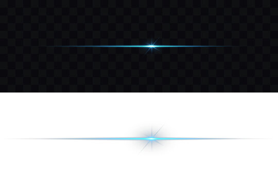 Png Glowing horizontal blue light line with radiant shine and beam effect. Optical lens flare effect. Futuristic energy streak with shimmer, flare, and neon glow. Laser beams png. Png illustration. - Powered by Adobe