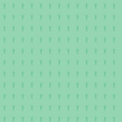 Repeating Silhouette Pattern on Green Background