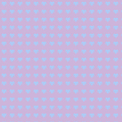 Pastel Blue Hearts Pattern on Lavender Background
