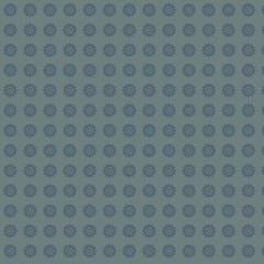 Repeating Floral Pattern on Teal Background