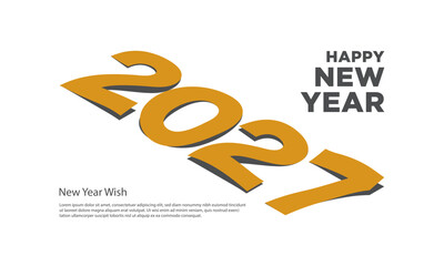 Happy new year 2027 logo design. 2027 logo text design.