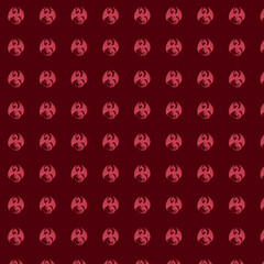 Dragon Pattern on Dark Red Background