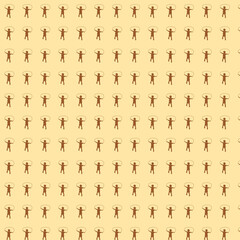 Repeating Pattern of Jumping Rope Figures