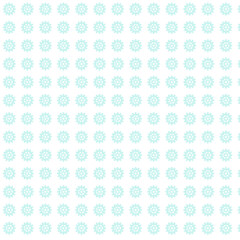 Repeating Floral Pattern in Light Blue on White Background