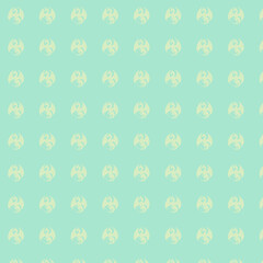 Dragon Pattern on Teal Background