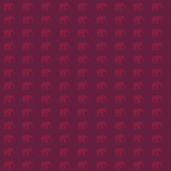Elephant Pattern in Burgundy