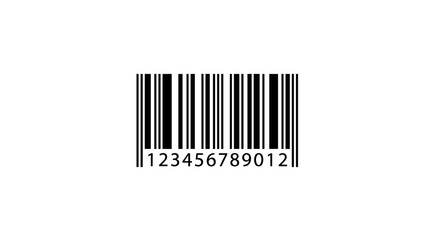 Generic product barcode for retail inventory management system efficient scanning technology isolated on white background