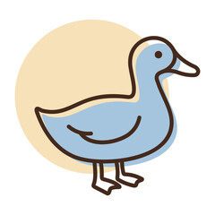 Whole Duck Bird Minimalistic Flat Icon