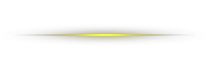 Glowing Laser Beams png. Horizontal Rays of yellow light on transparent background. Glowing long line. Bright gold light streak & starburst on black. Glowing gold line, horizontal light rays, flash.