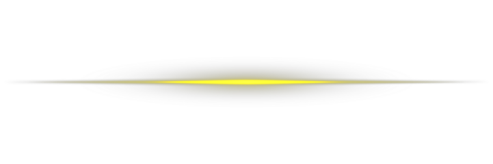 Glowing horizontal gold light line with radiant shine and beam effect. Glowing gold line, horizontal light rays, flash. Horizontal Rays of yellow light on transparent background. Glowing long line.