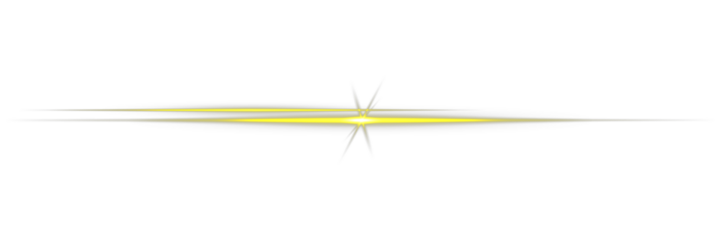 Glowing gold line, horizontal light rays, flash. Bright gold light streak & starburst on black. Yellow light rays, Neon line futuristic energy sign, Flare light, laser beam effect. Glowing long line.