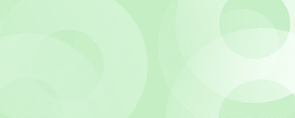 Minimalist soft Abstract Background in Gradient green and white Tones with Circles. Circle effect style geometric, abstract background.