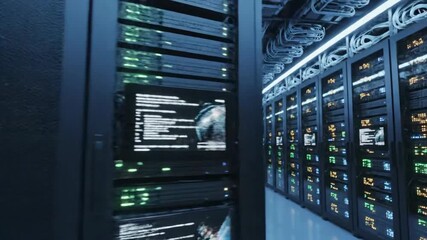 Digital network server room data center technology information storage - Powered by Adobe