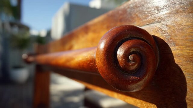 Medium shot of a wooden deck railing installation showcasing classic craftsmanship and secure handrails enhancing outdoor safety.