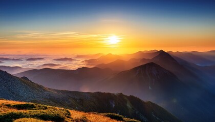 Sunrise Over Mountains In An American Christian Powerpoint Background Of Sacred