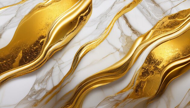 Golden White Marble Tecture Abstract Background
