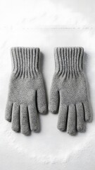 Winter Gloves Product Shot on Wooden Table