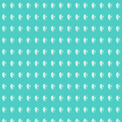 Repeating Heart Pattern on Teal Background