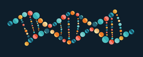 Futuristic medical background,  DNA strands, connected neural web