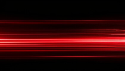 Red Speed Light Horizontal Straight Line On Black Background