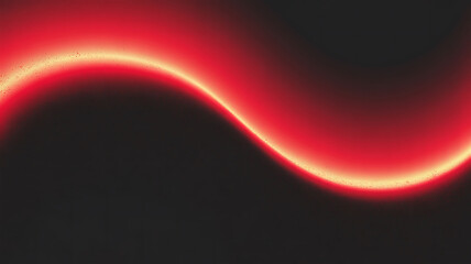 Abstract glowing red and orange wave on a dark background