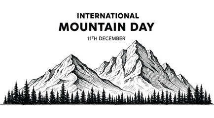Celebrate International Mountain Day with this stunning landscape illustration
