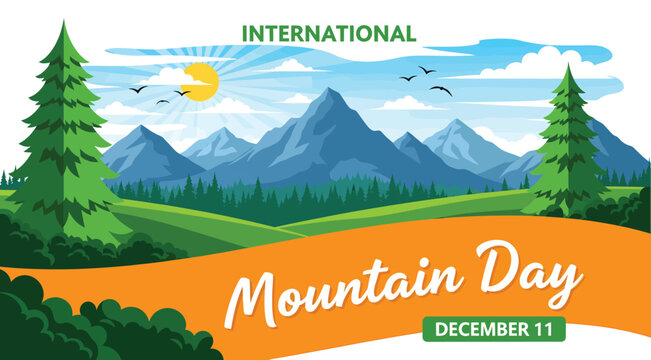 Celebrate International Mountain Day with this inspiring mountain vista scene - Powered by Adobe