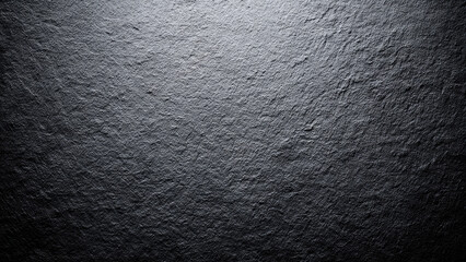 Dark, rough textured stone surface, likely slate, with strong top-down spotlighting creating dramatic highlights and deep shadows across its natural unevenness.