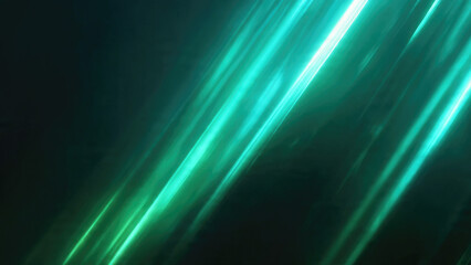Dynamic glowing teal light streaks create an abstract, energetic background with a futuristic and digital aesthetic, evoking speed and motion.