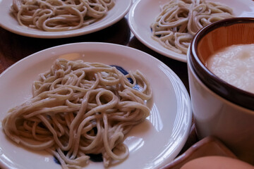Izushi Sara Soba, a specialty of Toyooka City, Hyogo Prefecture
