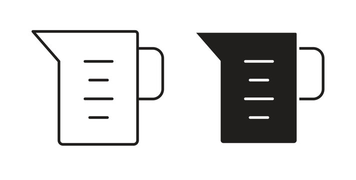 Measuring cup icon isolated vector Illustration. Vector pictogram for web and app