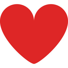 Vibrant Red Heart Symbol Isolated on Transparent Background Perfect for Love and Valentine's Day Graphics